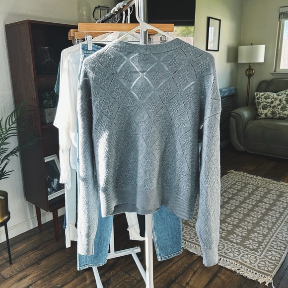 Cyrus Blue Cardigan Sweater Cozy Soft - Picture 3 of 5